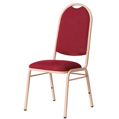 Ghế hội trường khung thép bọc vải nỉ GHT19 Khung thép mạ hoặc sơn tĩnh điện, Đệm tựa mút bọc vải nỉ mầu đỏ sang trọng hiện đại với phòng hội trường mc05