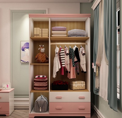 Tủ quần áo màu hồng cho bé giá xinh đẹp