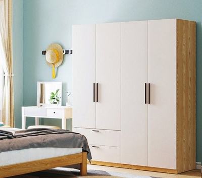 Tủ quần áo 1m2 ba cánh cửa mở trắng GMDF151 Rộng 80 x 60 x 198cm thiết kế gồm tủ chính được làm bằng gỗ MDF lõi xanh chống ẩm lưu trữ rộng rãi, khoa học.