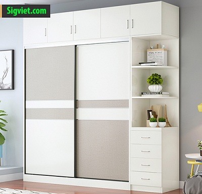 Tủ áo gia đình thiết kế sang trọng, ấn tượng
