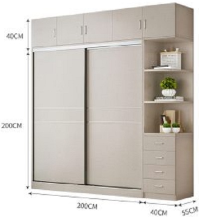Thiết kế chi tiết Thiết kế buồng trong tủ quần áo Tủ quần áo gỗ ép sang trọng hiện đại GMDF146