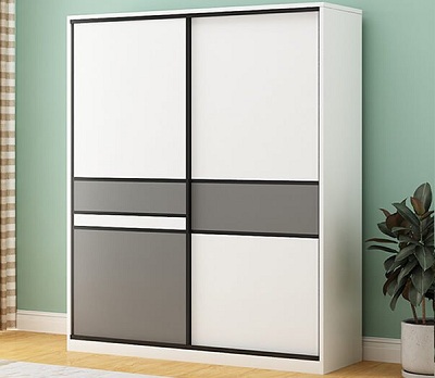 Tủ đựng quần áo 1m4 thiết kế tủ chính, kệ góc GMDF192 kích thước Rộng 1400 x 600 x 2000mm thiết kế gồm tủ chính, tủ đỉnh, tủ góc đơn làm gỗ MDF lõi xanh