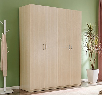 Tủ để quần áo rộng 1m6 gỗ ép công nghiệp GMDF158 kích thước Rộng 1600 - 1860 x 580 x 2140mm thiết kế tủ chính Không gian lưu trữ rộng rãi, khoa học.