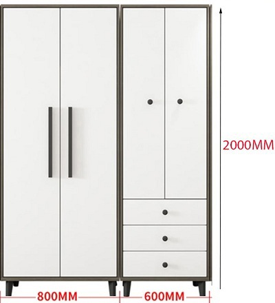 Tủ quần áo gỗ ép MDF lắp ghép GMDF143 kích thước Rộng 600 x 480 x 2000mm tủ chính phát sinh tủ đỉnh tủ góc tính thêm chi phí được làm gỗ MDF lõi xanh