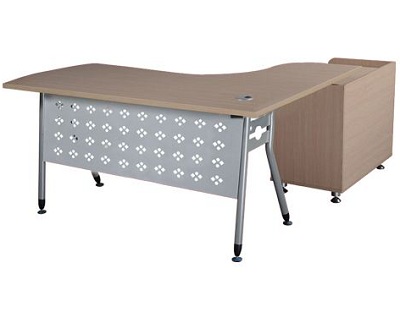 Bàn lãnh đạo khung thép tròn hộc rời BHV146 HR160C1Y1