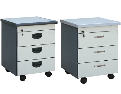 Tủ để file tài liệu 3 ngăn kéo tay nắm khóa âm Màu Ghi chì TDN54 hpm3d