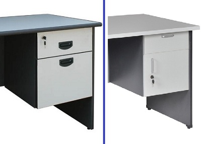 Hộc tài liệu treo liền bàn gỗ công nghiệp Màu ghi TDN58 2 ngăn tài liệu hph1d1f