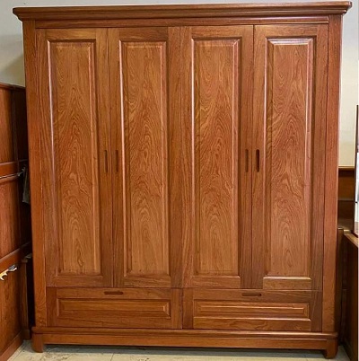 Tủ quần áo gỗ hương đá 2 ngăn kéo