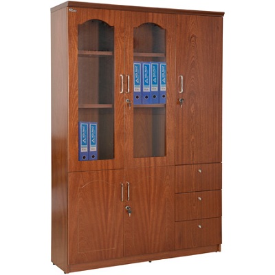 Tủ chủ tịch 3 buồng sơn PU cao cấp TVP29 Gỗ CN Veneer và melamine DC1350V9 DC1350VM9