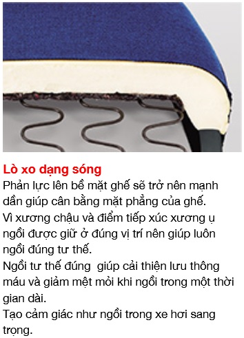 lò xo dạng sóng ghế hội trường kotobuki sea sang trọng hiện đại