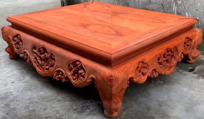 Phôi chiếu ngựa gỗ hương đỏ nam phi chưa sơn tại xưởng sản xuất