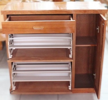 Tủ giầy gỗ xoan đào cánh lật giá rẻ 1m