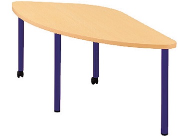 Bàn thư viện Kotobuki Sea dài 1800 FTA-2100 kích thước Dài 1800 x Rộng 1640 x Cao 330, 580, 640, 700mm, mặt bàn tấm gỗ ép ván dăm phủ laminate viền PVC