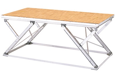 Sân khấu cố định Kotobuki Sea loại lưu trữ FSA-060 kích thước Rộng 2000 x Sâu 1000 x Cao 200, 400, 600, 800 1000mm chân của sân khấu hợp kim nhôm đúc ép