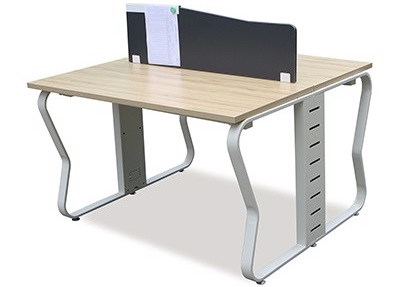 Cụm bàn nhân viên chân sắt tấm gấp sơn tĩnh điện mặt gỗ ép BHV203