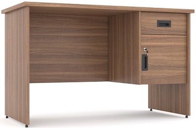 Bàn làm việc phủ melamine vân gỗ óc chó BONC237