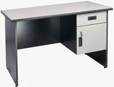 Bàn làm việc phủ melamine màu ghi BONC237