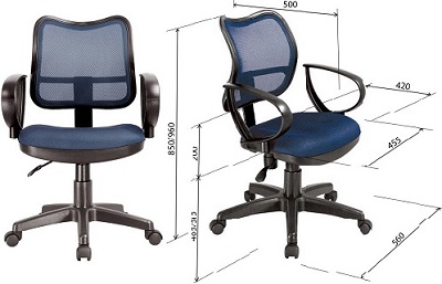 Ghế bọc vải lưới xanh tím