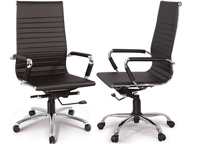 Ghế lãnh đạo bọc da PU dạng xoay khung thép GONC56 GX19C-M