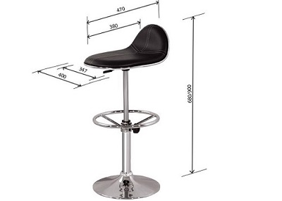 Ghế quầy bar lưng thấp bọc da cao cấp, kết hợp các viền chỉ BONC12 B10