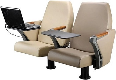 Ghế hội trường khán phòng hiện đại Gauss FGT-703 đệm ngồi bọc da