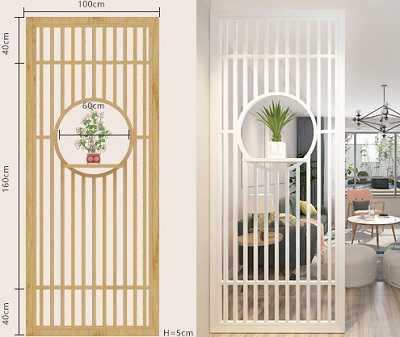 Vách ngăn đường kính hình tròn 600mm VG12 tùy ý lựa chọn màu sơn gho-5216