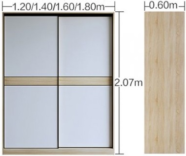 Tủ quần áo cánh trượt thiết kế hiện đại GMDF235 cao cấp GHS-5958
