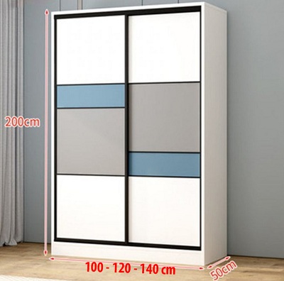 Tủ đựng quần áo cánh lùa gỗ ép công nghiệp GMDF217 ghs-51168