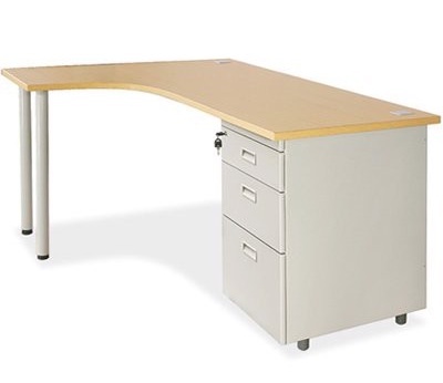 Bàn lệch trái chân ống có hộc liền 3 ngăn kéo BONC254 BLT14CT-HS3, BLT16CT-HS3, BLT18CT-HS3
