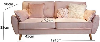 Thiết kế ghế sofa băng mầu hồng