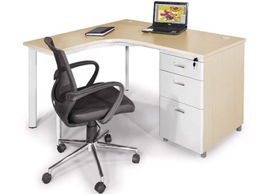 Bàn lượn trái phải liền hộc BONC248 hộc gỗ mặt sắt sơn tĩnh điện BLT(P)14H5-CO, BLT(P)16H5-COblt-p-16h5-co