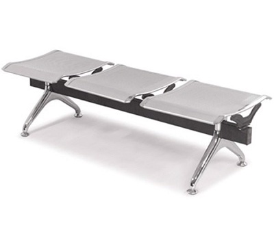 Ghế băng chờ 3 chỗ ngồi mặt thép sơn ghi GBONC01 GC01KT-3
