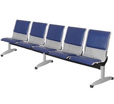 Băng ghế chờ 5 chỗ ngồi mặt đệm bọc da GBONC07 GC01SD-5