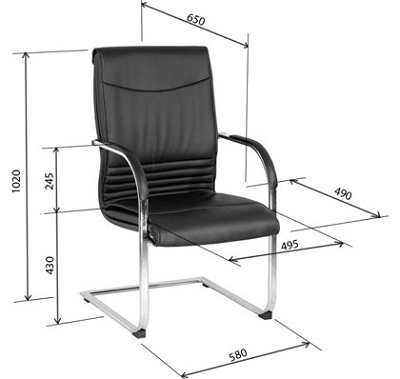 Ghế chân quỳ mặt ngồi bọc vải da PU GGONC43 chân mạ 3Ni-Cr GQ04B-M
