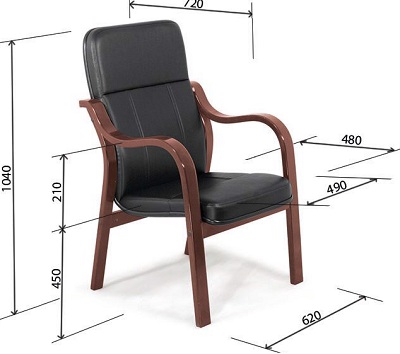 Ghế chân quỳ GGONC46 kích thước Rộng 62 x Sâu 72 x Cao 104 cm GQ04G