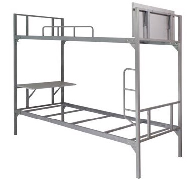Giường 2 tầng sơn ghi có bàn viết gấp gỗ GSONC03 JS-2T-B