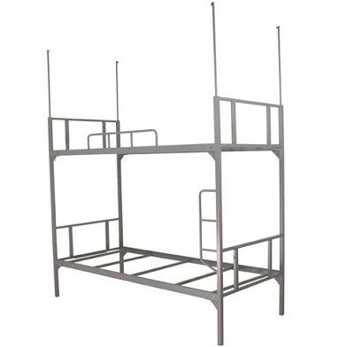 Giường 2 tầng khung thép sơn tĩnh điện màu ghi GSONC02 JS-2T