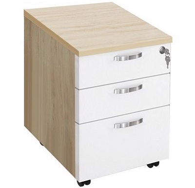Hộc gỗ di động 3 ngăn kéo, khóa có tay lắm TDN88 hg02c
