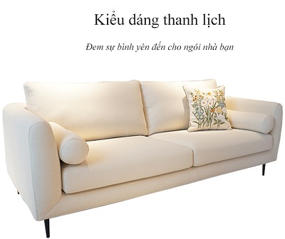 Ghế sofa kiểu dáng thanh lịch 210cm GSF31 nhẹ nhàng trong từng chi tiết