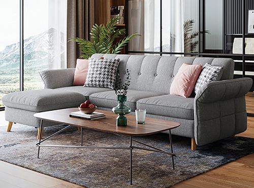 Ghế sofa văng khung gỗ tự nhiên đệm bọc vải nỉ GSF29 240x83x80cm