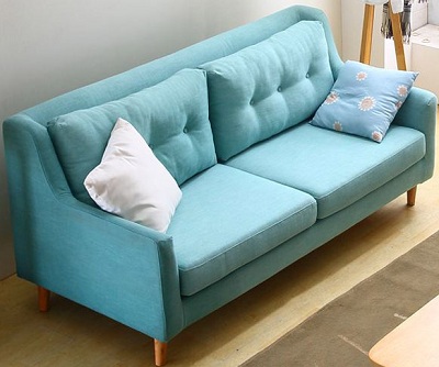 Ghế sofa bọc nỉ văng dài 2m1 GSF212 màu xanh, tím, be