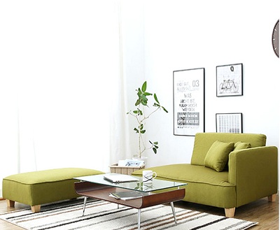 Mẫu sofa đẹp hiện đại kê góc phòng khách GSF165 bọc vải nỉ