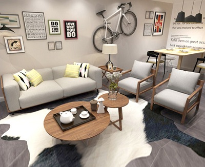 Bộ ghế sofa phòng khách cao cấp GSF132 kiểu dáng đơn giản