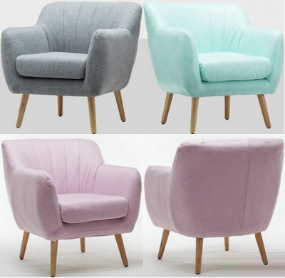Ghế sofa đơn bọc nỉ sang trọng GSF124 ghế trang điểm, phòng khách