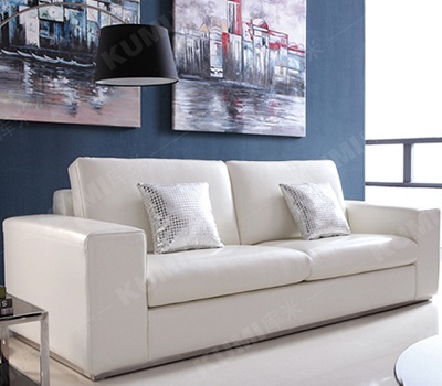 Ghế sofa bọc da dài 2m3 vai vuông GSF239 2300 x 950 x 900 mm
