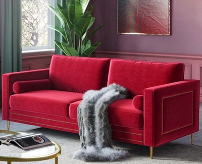 Ghế sofa bọc vải nhung sang trọng GSF92 hiện đại