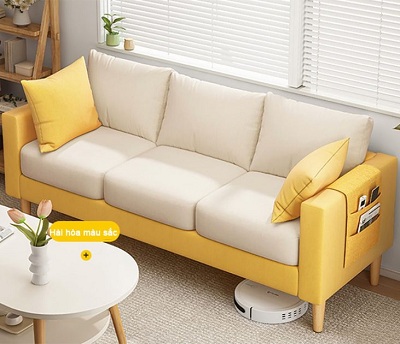 Ghế sofa văng gia đình đệm bọc vải nỉ GSF42 thiết kế hiện đại