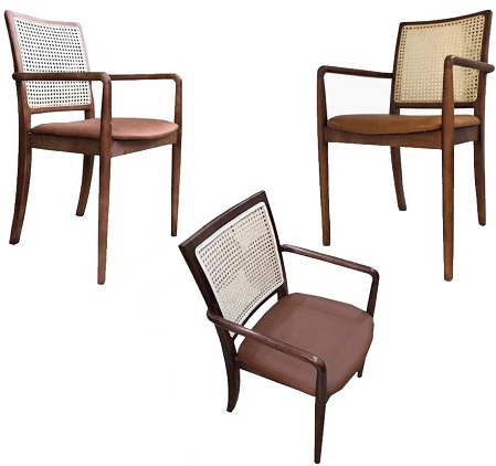 Ghế lưng tựa đan mây có tay vịn gỗ GCL29 g29