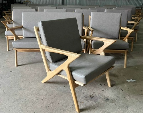 Ghế sofa quán cafe đơn gỗ tự nhiên GSF269