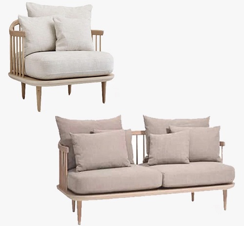 Ghế sofa Rustic khung gỗ tần bì tự nhiên GSF271 thiết kế đơn giản